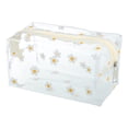 thumbnail image 1 of 1 Pc Bolsa de Maquillaje Transparente para Mujeres para Vacaciones y Viajes de Negocios Blanca, 1 of 4