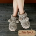 Cosyone1997 Women's Furry Bootie Slippers, Fluffy Indoor House Boots with Pompoms, Size 7-8 ...