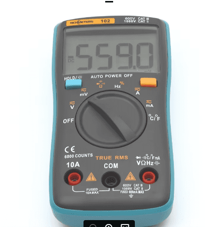 RICHMETERS 102 Multimeter 6000 counts Back light AC/DC Ammeter Voltmeter Ohm Frequency Diode Temperature