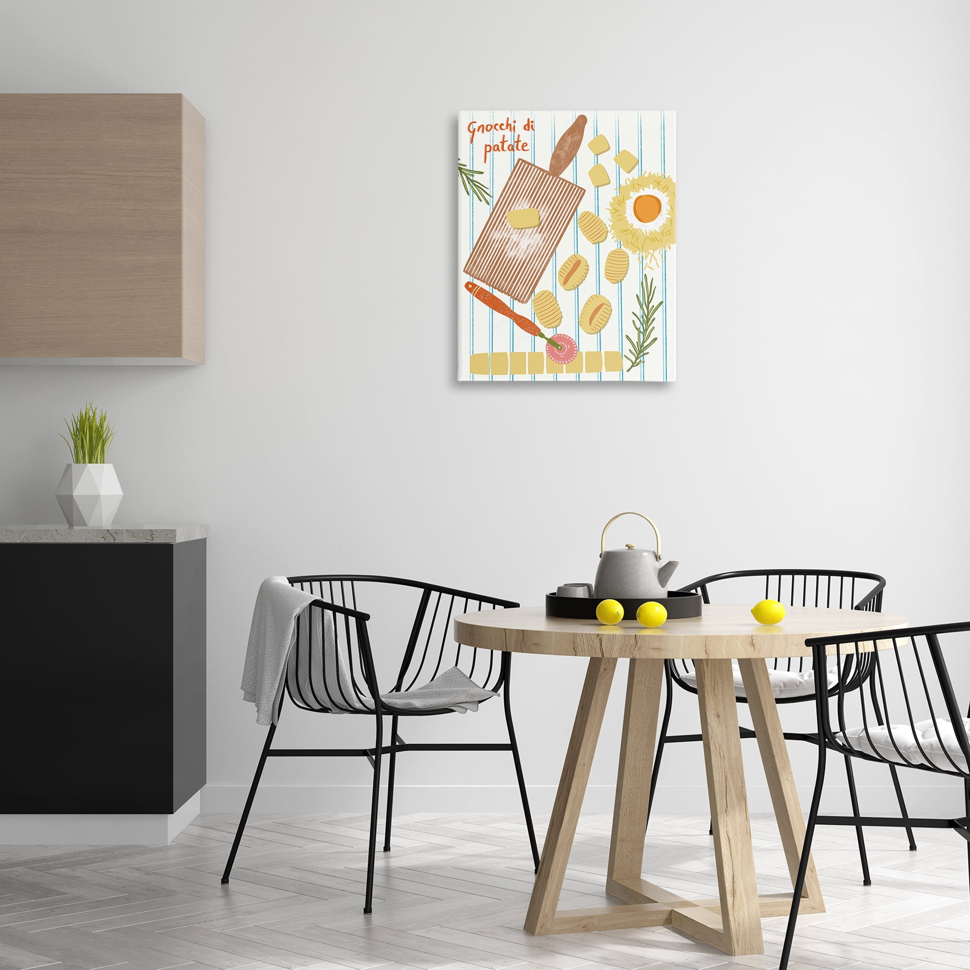 Stupell Industries Gnocchi & Patate Meal Food & Beverage Painting Wrapped Canvas Art Print Wall Art, 24 x 30