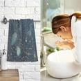 thumbnail image 7 of Yayeee 100% Cotton Hand Towels for Bathroom 16" x 28" Soft Absorbent Kitchen Towel, Dark Star Map, 7 of 7