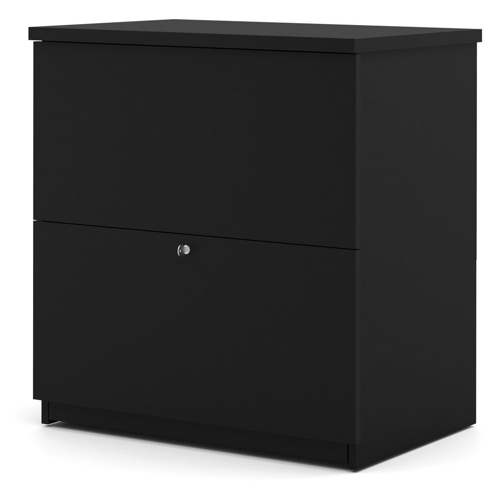 Bestar 2 Drawer Lateral Wood Lockable Filing Black Walmart