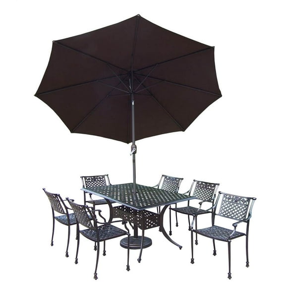 9-Pc Outdoor Dining Set in Antique Bronze