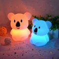 thumbnail image 2 of Koala Night Light For Kids Silicone Bedside Bedroom Lighting, Baby Nursery Light Sleeping Nightlights, Color Changing Lamps - Eye Caring, Adjustable B, 2 of 5