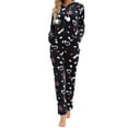 thumbnail image 1 of Txlixc Pijama de franela para mujeres, pijama de manga larga suave y cálido con cremallera Txlixc  moda, 1 of 9