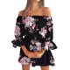 thumbnail image 1 of Vestido Sin Hombros, Puño Elástico, Resistente Al Desgaste, Transpirable, Con Volantes, Manga Larga, Línea A, Vestido Fluido, Poliéster Elástico, Cómodo Para Citas ANGGREK 6 #XL, 1 of 5