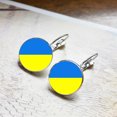 thumbnail image 3 of Pendientes de la bandera nacional ucraniana de moda para mujer colgante de gancho de cristal redondo (1) Likrtyny Para estrenar, 3 of 8