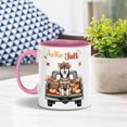 thumbnail image 5 of Hello Fall Autumn Wreath Siberian Husky Pumpkins Pickup Truck 11oz Accent Two-tone Mug Husky Dog Lover Gifts Coffee Tea Cup - 13011, 5 of 5