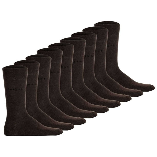 bugatti calcetines de hombre, paquete de 9 - Calcetines Algodón Suave Uni Basic
Marrón 39-42