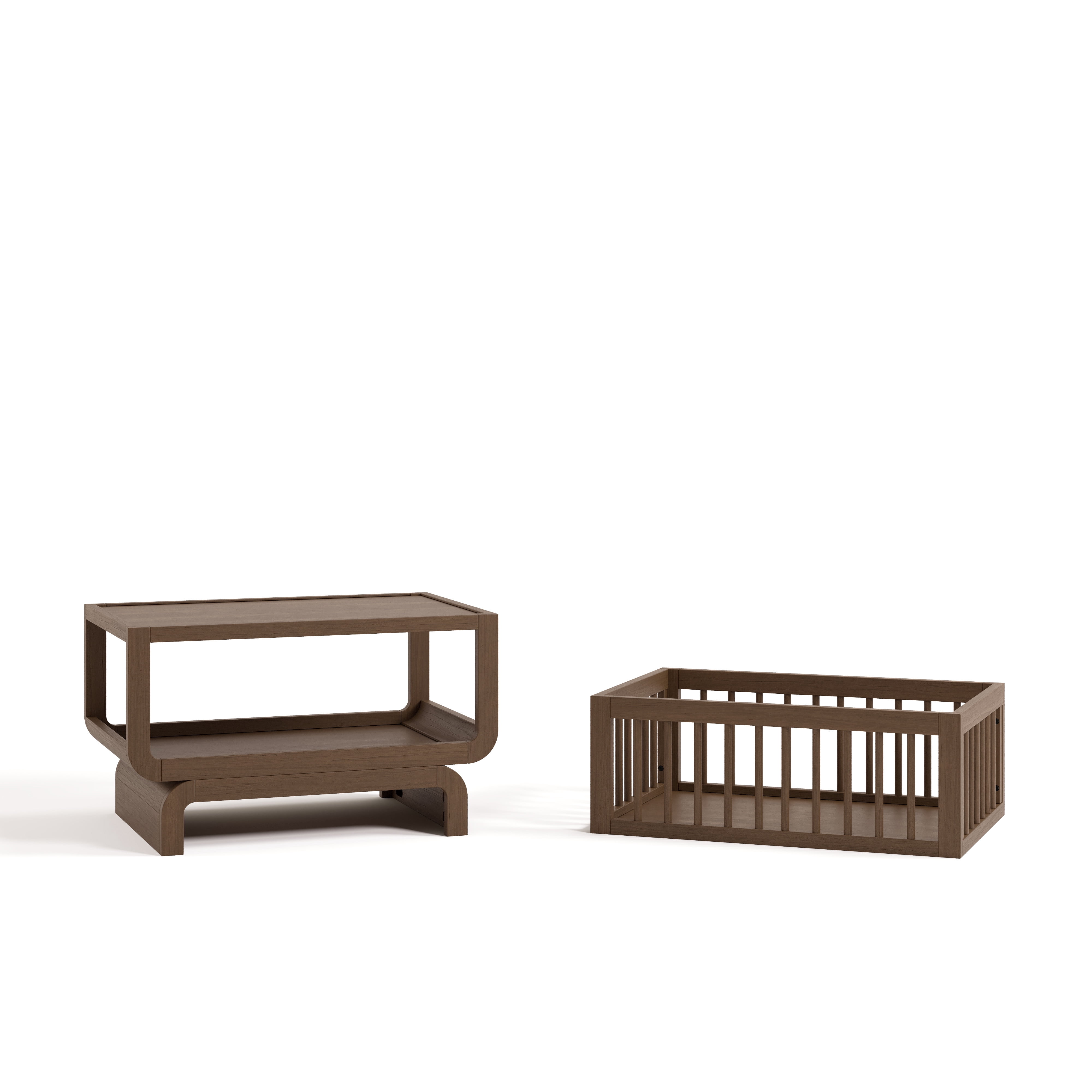 Art of Nursery by Storkcraft Santorini Deluxe Convertible Baby Bassinet, Hazelnut