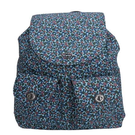 Pre-Owned Coach Backpack/Daypack F59434 Nylon Leather Blue Navy Backpack Women's COACH (Good)