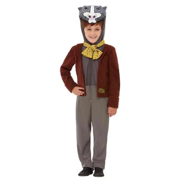 Wind In The Willows Badger Deluxe Costume Child Brown Fancy Dress Toddler Age 3 4 Male Kids Party Book Week Halloween