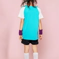 thumbnail image 4 of Boys Soccer Outfits Short Sleeve T-Shirt and Shorts Kids Sports Training Football Athletic Tracksuit Clothes, 4 of 4