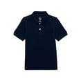 thumbnail image 2 of Wonder Nation Boys School Uniform Short Sleeve Pique Polo, 2-Pack, Sizes 4-18 & Husky, 2 of 4