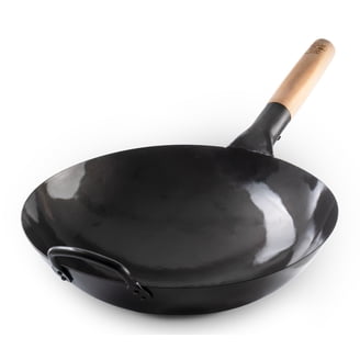12 Carbon Steel Hammered Wok (Round