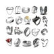 thumbnail image 1 of Sonducket Juego de anillos punk vintage Anillo de serpiente Anillo de dedo ajustable con tentáculo de pulpo, serpiente, garras de dragón, juego de Ropa, zapatos y accesorios Miscelánea Numero 3 Sonducket AP006524-03, 1 of 6