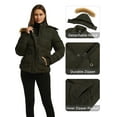 thumbnail image 6 of Wantdo Women's Winter Jacket Quilted Winter Puffer Coat Warm Jacket with Hood Army Green M, 6 of 8
