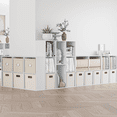thumbnail image 6 of Anhdah 8 Cube Storage Organizer, Cube Bookcase Closed Back Panel Bedroom, Living Room, Home Office, Closet Bookshelves White Oak, 6 of 6
