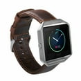thumbnail image 4 of FIEWESEY Bands Compatible with Garmin First Avenger/Venu 2/Vivoactive 4/Darth Vader 22MM Leather Watch Strap Wristband Bracelet with Stainless Steel Buckle Clasp(Dark Brown), 4 of 4