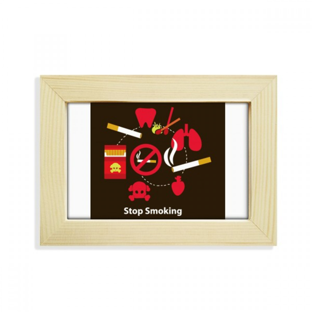 Logo Stop Smoking Art Deco Fashion Desktop Decorate Photo Frame Picture Art Painting 5x7 inch