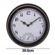 thumbnail image 2 of Reloj de pared de plástico con termómetro retro para jardín, impermeable y resistente al agua., 2 of 5