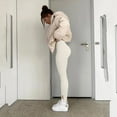 thumbnail image 2 of Gibobby Pantalones de yoga Pantalones de yoga para mujer con cintura alta dividida Leggings de yoga de cintura alta elásticos en 4 direcciones para (Blanco,XL), 2 of 5