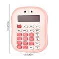 thumbnail image 3 of SPOORYYO Standard 12-Digit Calculator - Plastic, Large Display, Round Candy Color Buttons, Quiet & Sensitive, Portable for Office/Home/School (Pink, Brown, Green), 3 of 6