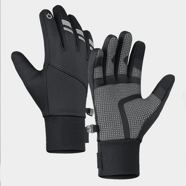 Guantes térmicos de invierno para hombre y mujer, guantes térmicos de tipo táctil, guantes de moto, guantes antideslizantes a prueba de explosiones, adecuados para deportes de carrera en bicicleta.