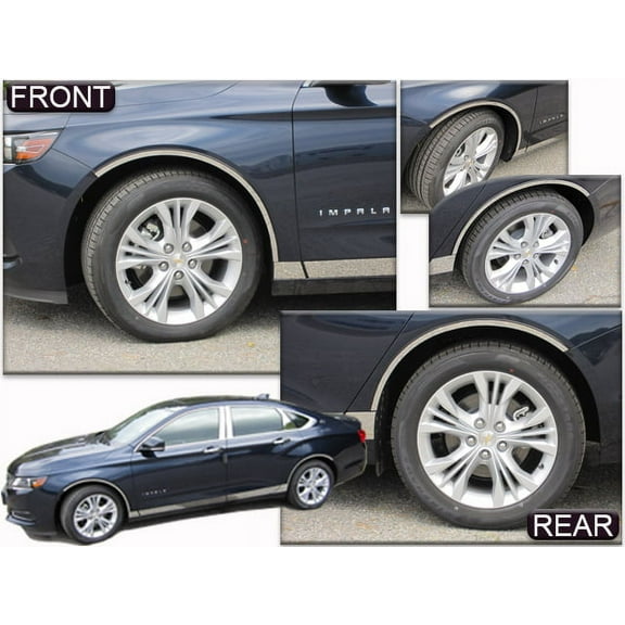 Stainless Steel Wheel Well Trim 4Pc Fits 2014-2020 Chevrolet Impala WQ54135 QAA