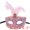 Pink, variant on Unique Bargains Feather Masquerade Venetian Half Face Mask for Halloween White 8.3" x 6.3"