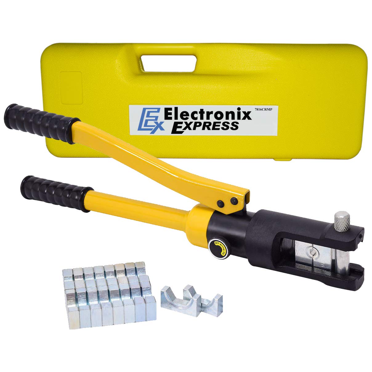 16 Ton Hydraulic Crimper with Crimping 10 Dies for Electrical Wire