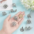 thumbnail image 3 of 10Pcs 5 Styles Cage Charms Brass Locket Charms Stone Holder Necklace Silver Hollow Spiral Bead Cages Round Chime Ball Charms for Jewelry Making Charms Women Adults DIY Necklaces Crafts, 3 of 9