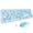 600-blue-1, variant on Wireless Keyboard and Mouse Combo, Colorful Ergonomic Full Size Retro Low-Noise Keyboard with Cute keycaps, Compatible with Windows, PC, Perfer for Home and Office Keyboards (Blue)