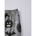 thumbnail image 4 of Halloween Family Pajama Set Ghost Pumpkin Pattern Long Sleeve PJs Set Sleepwear, 4 of 9
