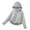 Z26 Gray, variant on Kids Sun Protection Jackets Girls Boys Quick Dry Long Sleeve Zip Up Hoodie Lightweight Athletic Performance Outerwear Tops with Face Cover and Thumb Holes