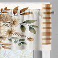 thumbnail image 5 of Ambesonne Farmhouse Valance & Curtain 3 Pcs Set, Rooster Flowers Rustic, 55"x24", Tan Taupe and Dark Pink, 5 of 7