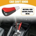 thumbnail image 2 of Unique Bargains Gear Shift Knob Car Inner Gear Shifter Knob  for Scion XD 2008-2014 Faux Leather Plastic Red, 2 of 7