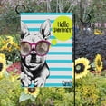 thumbnail image 2 of GZHJMY Cooper Girl Hello Summer French Bull Dog Garden Flag Yard Banner Polyester for Home Flower Pot Outdoor Decor 12X18 Inch Yard Flags, 2 of 2