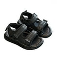 thumbnail image 5 of Girls Sandals,Children Open Toe Sandals Summer Solid Beach Shoes Girls Hollow Out Simple Sandals,Toddler Girl Sandals/Toddler Boy Sandals(Color:Black,Size:13), 5 of 5