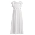 thumbnail image 6 of Toddler Girl Dress Lace Dress Performance Wedding Flower Dress White Hollow Princess Dress Flower Girl Dress,Size 3 Years-4 Years, 6 of 9