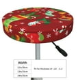 thumbnail image 4 of Bingfone12 Inch Padded Round Bar Stool Cover Cushion With Elastic Fabric Round Chair Seat - X-Mas And New Year, 4 of 7