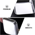 thumbnail image 3 of OULII Plaque Pratique en Acier Inoxydable Design Carré Argent 2 Ensembles, 3 of 8