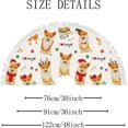 thumbnail image 2 of GZHJMY Christmas Tree Skirt, 30" Xmas Tree Skirts Christmas Pattern with Corgis Christmas Tree Mat for Christmas Holiday Party Ornaments, 2 of 6