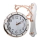 thumbnail image 1 of Reloj de pared de doble cara, regalo para cocina, silencioso, estilo rústico, colgante Blanco, 1 of 9