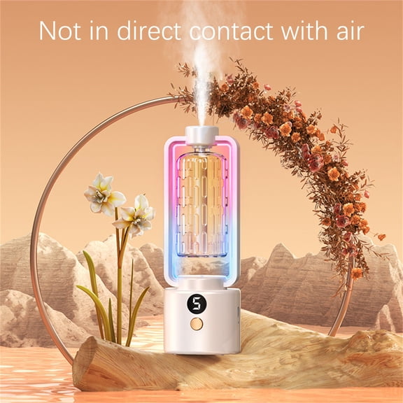 Essential Oil Diffuser, Premium Ultrasonic Aromatherapy Diffusers, Scent Humidifier Vaporizer with 5 Modes, for Home&Office, without Essential Oil-B&2.76*1.57*7.28inch