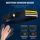 thumbnail image 3 of Paquete de 2, faro LED recargable, faro brillante de 230 ° recargable, linterna de tira LED con sensor de movimiento, faro LED impermeable de 10 modos para acampar, caminar, correr, 3 of 5