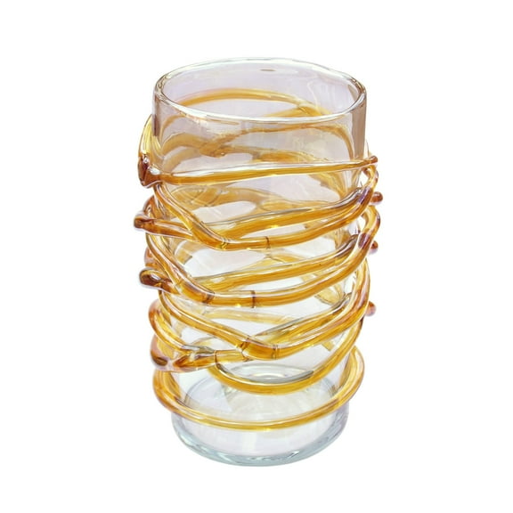 Elegant and Modern Decorative Classical Glass and Marble Vase for Housewarming Gift - 13" Glass Vase, Crystal