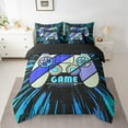 thumbnail image 2 of Erosebridal Gradient Gamepads Bedding Sets Twin Size,Video Game Comforter Sets with Sheets,Abstract Geometric Bed in a Bag Twin size,Breathable Gamer Room Decor,Reversible,7-Piece, 2 of 6