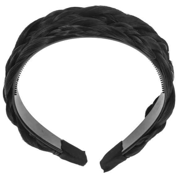 Luxshiny Lightweight Black Braid Hair Headband with Teeth Decorative Hair Ornament