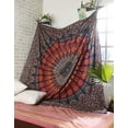 thumbnail image 2 of ColorDecor Tapestry Psychedelic Hippie Bohoemian Peacock Mandala Wall Decor Wall Hanging Bedsheet Tapestry For Living Room, Home Decor, 2 of 3